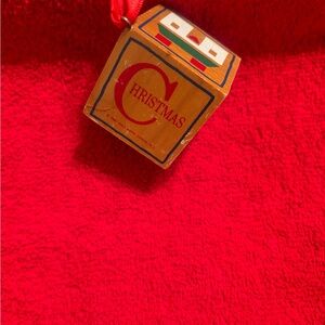 Nostalgic Wood Block Ornament